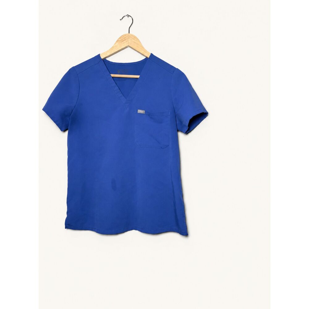 FIGS Catarina One-Pocket Scrub Top Size S Blue Medical Nurse Workwear